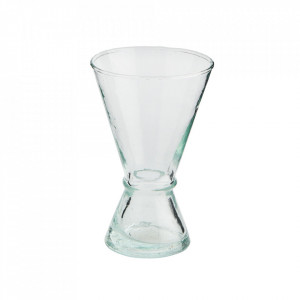 Pahar transparent din sticla reciclata pentru vin 8x13 cm Beldi Madam Stoltz