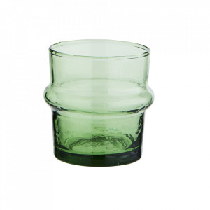Pahar verde din sticla reciclata 5,5x6 cm Beldi Madam Stoltz