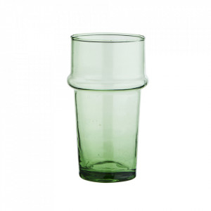 Pahar verde din sticla reciclata 6x11 cm Beldi Madam Stoltz