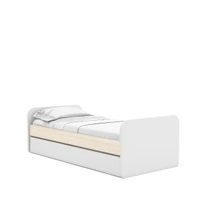 Pat alb din lemn 90x200 cm Esteban Dr The Home Collection