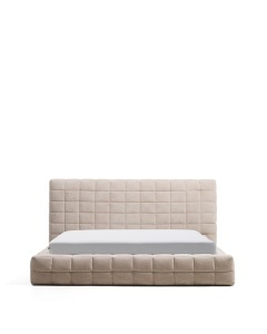 Pat bej din textil 180x200 cm Luiana Chenille Kave Home