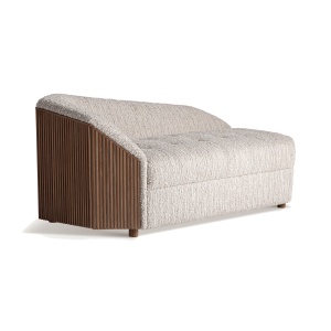 Pat de zi bej din textil 167 cm Windek Vical Home