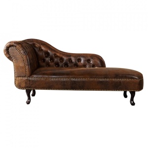 Pat de zi maro din textil 170 cm Chesterfield The Home Collection