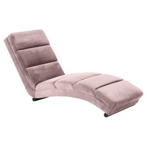 Pat de zi roz prafuit/negru din textil 170 cm Slinky Vic Quiet Object