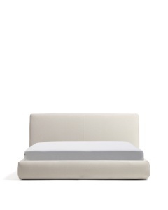 Pat ecru din textil 180x200 cm Blok Kave Home