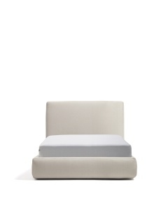 Pat ecru din textil 90x200 cm Blok Kave Home