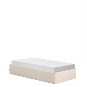Pat ecru din textil 90x200 cm Nelzi Chenille Kave Home