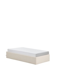 Pat ecru din textil 90x200 cm Nelzi Kave Home