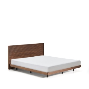 Pat maro din lemn 180x200 cm Norlen LED Kave Home
