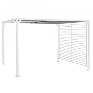 Pavilion pentru gradina alb/gri din metal Noah Bizzotto