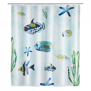 Perdea dus multicolora din poliester 180x200 cm Aquaria Wenko