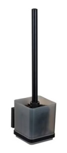 Perie toaleta de perete neagra din plastic Quadro Wenko