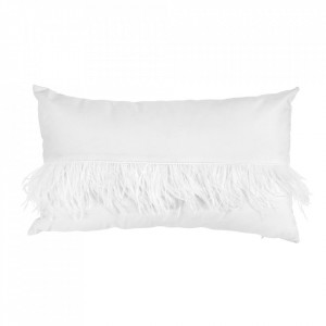 Perna decorativa dreptunghiulara alba din poliester 30x50 cm Pavlina Miss Etoile