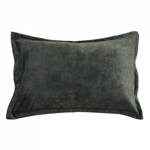 Perna decorativa dreptunghiulara verde inchis din poliester 40x60 cm Peter Margit Brandt