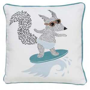 Perna decorativa patrata alba din bumbac 40x40 cm Surf Bloomingville