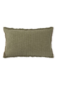Perna dreptunghiulara din bumbac verde 30x50 cm Handloom Lorena Canals