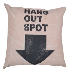 Perna patrata din bumbac crem 43x43 cm Hang out spot HKliving