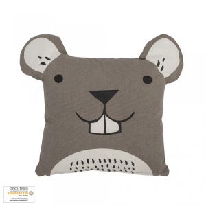 Perna patrata din bumbac maro 40x40 cm Mouse Bloomingville Mini
