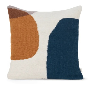 Perna patrata multicolora din fibre naturale 50x50 cm Kelim Merge Ferm Living