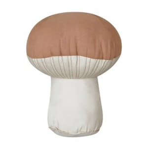 Perna pentru copii crem/maro castana din bumbac 25x30 cm Boletus Lorena Canals