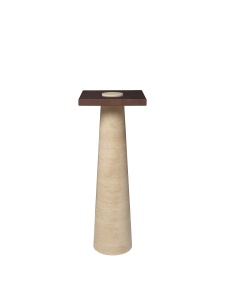 Piedestal maro/crem din lemn 80 cm Grova Ferm Living