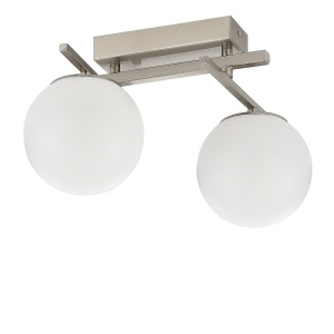 Plafoniera argintie din metal cu 2 LED-uri Nebula Zuma Line