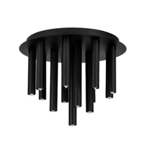 Plafoniera neagra din metal cu 13 becuri Gocce Markslojd