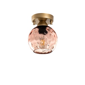 Plafoniera neagra/roz din metal Benek The Home Collection