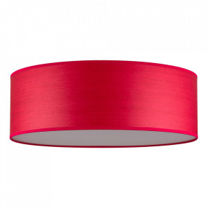 Plafoniera rosie/neagra din otel si lemn cu 3 becuri Ocho Red Sotto Luce