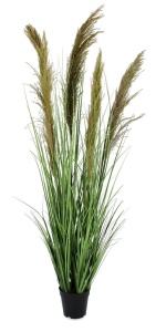 Planta artificiala cu ghiveci verde din plastic 145 cm Carine Pampas Bizzotto