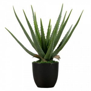 Planta artificiala verde cu ghiveci 46 cm Aloe Vera Woood