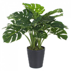 Planta artificiala verde din fibre sintetice 65 cm Philodendron Bizzotto
