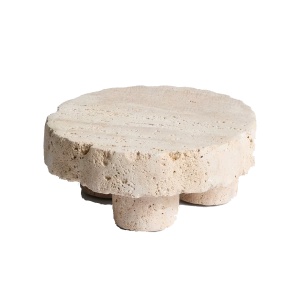 Platou decorativ bej din piatra 20 cm Zuno Kave Home