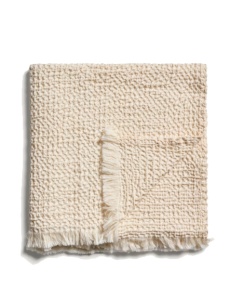 Pled ecru din bumbac 130x170 cm Nulina Kave Home
