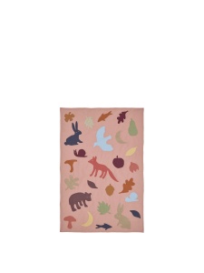 Pled matlasat roz/multicolor din bumbac 80x110 cm Lunden Ferm Living
