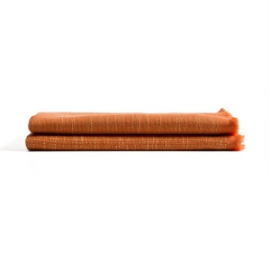 Pled portocaliu din fibre 130x170 cm Sareli Kave Home