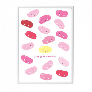 Poster multicolor din hartie 29x42 cm Jelly Beans A Little Lovely Company
