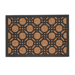 Pres intrare maro/negru din fibre naturale 40x61 cm Circles Esschert Design