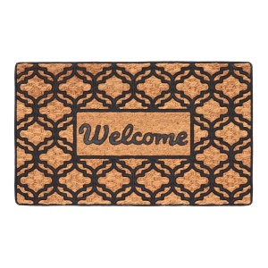 Pres intrare maro/negru din fibre naturale 47x77 cm Welcome Esschert Design