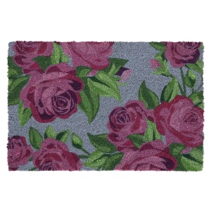 Pres intrare multicolor din fibre naturale 40x60 cm Floral Blue Esschert Design