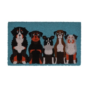 Pres intrare multicolor din fibre naturale 45x75 cm Dogs Esschert Design