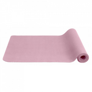 Saltea antiderapanta pentru fitness roz din cauciuc 60x173 cm Yoga Nordal
