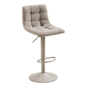 Scaun bar ajustabil din textil gri Middelf House Nordic