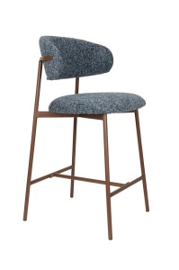 Scaun bar albastru din textil Claes Quiet Object