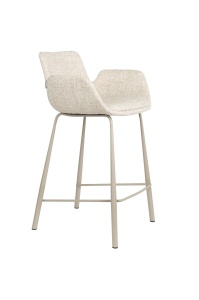Scaun bar bej din textil Brit Zuiver