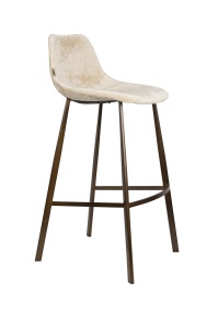 Scaun bar bej din textil Franky Dutchbone