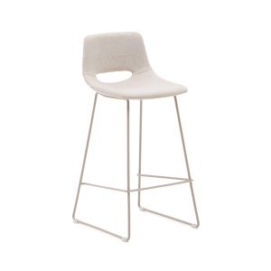 Scaun bar bej din textil Zahara Kave Home