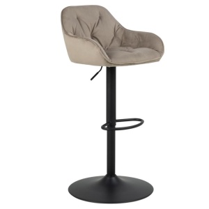 Scaun bar din textil bej Brooke New Quiet Object