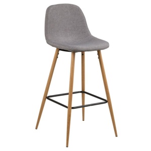 Scaun bar din textil gri Wilma Bitt Quiet Object
