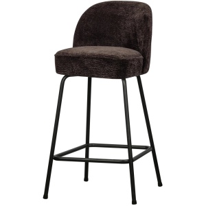 Scaun bar din textil maro Vogue Low Woood